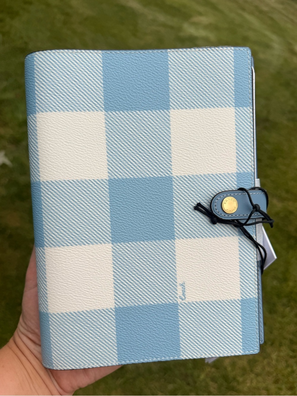 Coach Notebook With Gingham Print